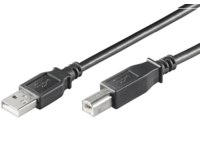 MicroConnect USB 2.0 - USB-kabel - USB typ B (hane) till USB (hane) - USB 2.0 - 1 m - svart