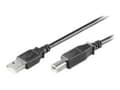 Miniatyrbild 1 av 5: MicroConnect USB 2.0 - USB-kabel - USB typ B (hane) till USB (hane) - USB 2.0 - 1 m - svart