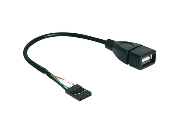Delock - Intern-til-ekstern USB-kabel - USB (hunn) til 4-pins USB 2.0-header (hunn) - 20 cm