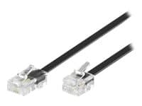 MicroConnect Modular - Nätverkskabel - RJ-11 (hane) till RJ-45 (hane) - 2 m - svart