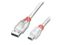 Miniatyrbilde 2 av 5: Lindy 41780, 0,2 m, USB A, Mini-USB B, USB 2.0, 0,48 Gbit/s, Gjennomsiktig