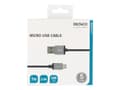 Miniatyrbild 3 av 5: DELTACO MICRO-110F - USB-kabel - USB (hane) till mikro-USB typ B (hane) - USB 2.0 - 1 m - svart