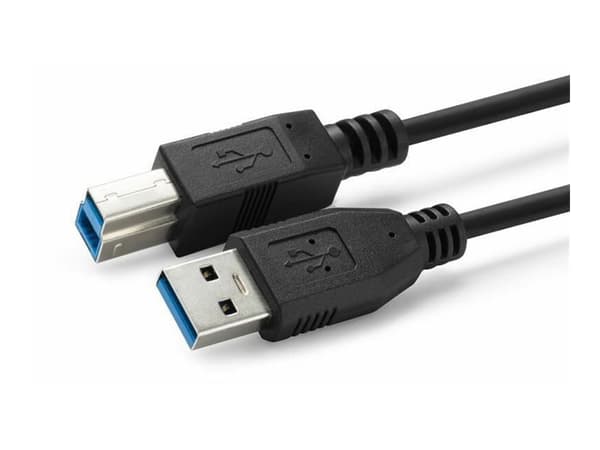 MicroConnect - USB-kabel - USB Type B (hann) til USB-type A (hann) - USB 3.0 - 50 cm - svart