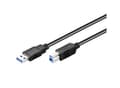 Miniatyrbilde 5 av 5: MicroConnect - USB-kabel - USB Type B (hann) til USB-type A (hann) - USB 3.0 - 50 cm - svart