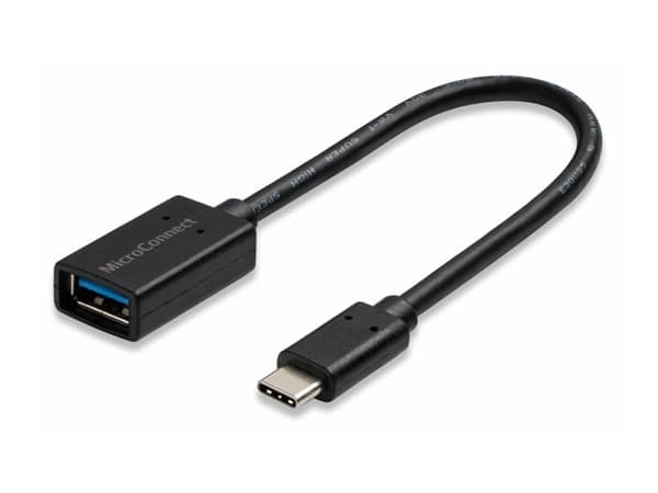 MicroConnect - USB-adapter - USB typ A (hona) till 24 pin USB-C (hane) - USB 3.2 Gen 1 - 20 cm - svart