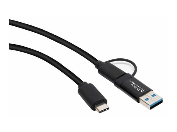 Microconnect USB3.1CCA1, 1 m, USB C, USB C, USB 3.2 Gen 1 (3.1 Gen 1), 10000 Mbit/s, Sort