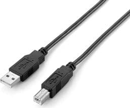 Equip 128862, 5 m, USB A, USB B, USB 2.0, Hankjønn/hankjønn, Sort