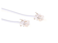 MicroConnect - Telefonkabel - RJ-11 (hane) till RJ-11 (hane) - 1 m - vit