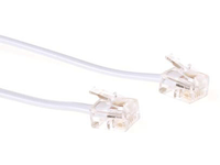 MicroConnect - Telefonkabel - RJ-11 (hane) till RJ-11 (hane) - 1 m - vit