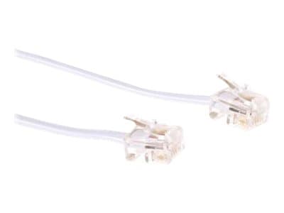 MicroConnect - Telefonkabel - RJ-11 (hane) till RJ-11 (hane) - 1 m - vit