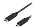 Miniatyrbild 2 av 5: DELTACO USBC-1052 - USB-kabel - USB-C (hane) till USB-C (hane) - USB 3.1 - 25 cm - svart