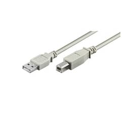 Microconnect USB 2.0 A-B 1m M-M, 1 m, USB A, USB B, USB 2.0, Uros/uros, Valkoinen