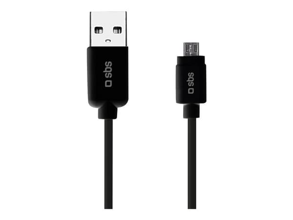 SBS LTHL200 - Datakabel - kontakt för mobiltelefon hane till USB hane - 10 cm