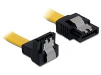 Delock Cable SATA - SATA-kabel - Serial ATA 150/300/600 - SATA (hona) till SATA (hona) - 20 cm - nedåtvinklad kontakt, sprintlåsning, rak kontakt - g