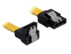 Delock Cable SATA - SATA-kabel - Serial ATA 150/300/600 - SATA (hona) till SATA (hona) - 20 cm - nedåtvinklad kontakt, sprintlåsning, rak kontakt - g