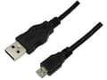 Miniatyrbild 4 av 5: LogiLink 0.60m USB A-USB Micro B, 0,60 m, USB A, Micro-USB B, USB 2.0, Hane/Hane, Svart