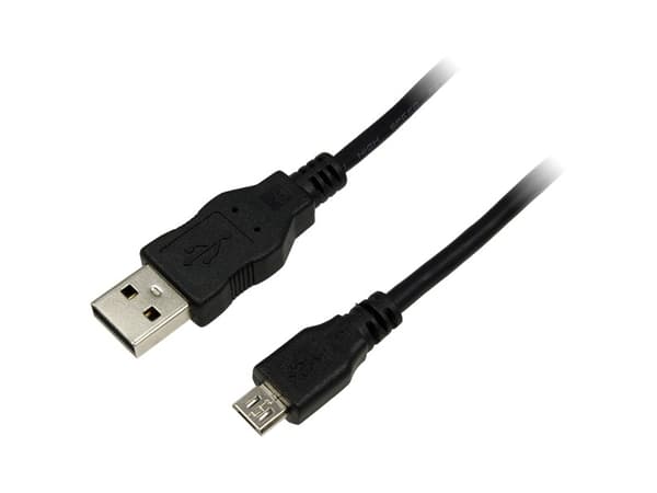 LogiLink 0.60m USB A-USB Micro B, 0,60 m, USB A, Micro-USB B, USB 2.0, Hane/Hane, Svart