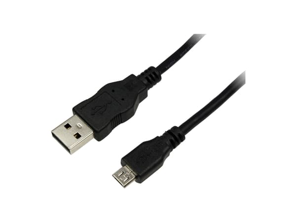 LogiLink 0.60m USB A-USB Micro B, 0,60 m, USB A, Micro-USB B, USB 2.0, Hane/Hane, Svart