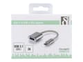 Miniatyrbild 3 av 5: DELTACO - USB-adapter - 24 pin USB-C (hane) till USB typ A (hona) - USB 3.1 Gen1 OTG - 10 cm - silver