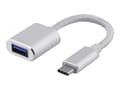 Miniatyrbild 1 av 5: DELTACO - USB-adapter - 24 pin USB-C (hane) till USB typ A (hona) - USB 3.1 Gen1 OTG - 10 cm - silver