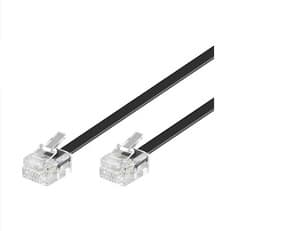 MicroConnect Modular - Telefonkabel - RJ-11 (hane) till RJ-11 (hane) - 2 m - svart