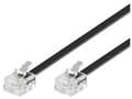 Miniatyrbild 1 av 5: MicroConnect Modular - Telefonkabel - RJ-11 (hane) till RJ-11 (hane) - 2 m - svart