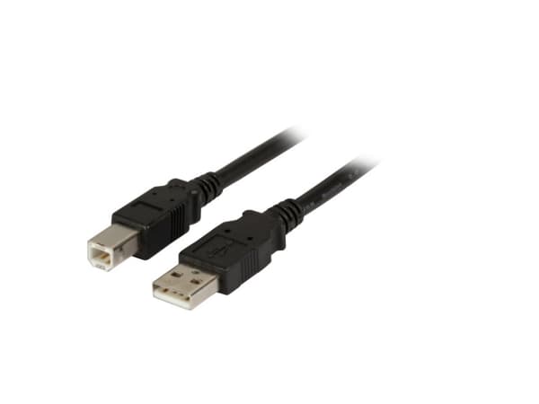 EFB Elektronik K5256SW.1, 1 m, USB A, USB B, USB 2.0, Hane/Hane, Svart