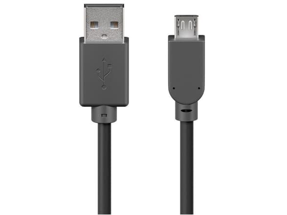 Goobay 93920, 3 m, Micro-USB B, USB A, USB 2.0, 0,48 Gbit/s, Svart