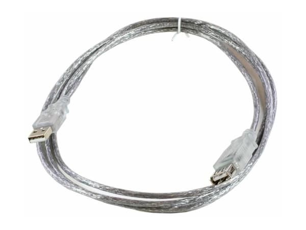 MicroConnect - USB-förlängningskabel - USB (hane) till USB (hona) - 1.8 m - transparent