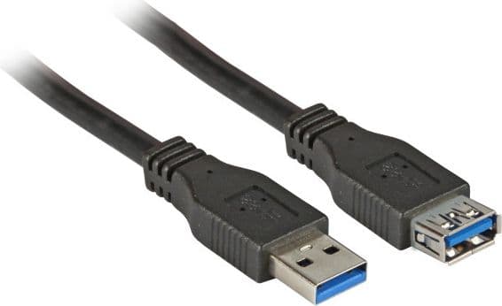 EFB Elektronik K5268SW.3, 3 m, USB A, USB A, USB 3.2 Gen 1 (3.1 Gen 1), 5 Gbit/s, Svart