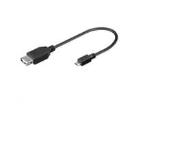 MicroConnect - USB-kabel - mikro-USB typ B (hane) till USB (hona) - USB 2.0 OTG - 20 cm