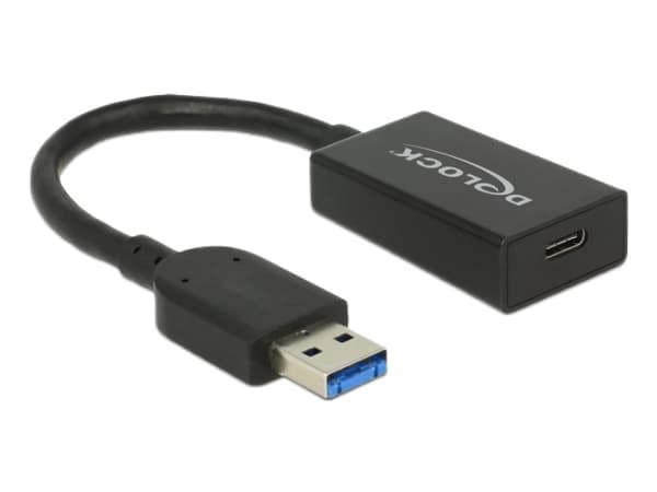 Delock Converter USB 3.1 Gen 2 Type-A male > USB Type-C - USB-adapter - USB-type A (hann) til 24 pin USB-C (hunn) - USB 3.1 Gen 2 - 15 cm - svart
