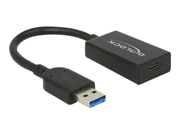 Delock Converter USB 3.1 Gen 2 Type-A male > USB Type-C - USB-adapter - USB-type A (hann) til 24 pin USB-C (hunn) - USB 3.1 Gen 2 - 15 cm - svart