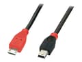 Pikkukuva 2 / 5: Lindy 31718 USB-kaapeli 1 m USB 2.0 Micro-USB B Mini-USB B Musta