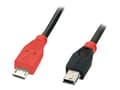 Pikkukuva 1 / 5: Lindy 31718 USB-kaapeli 1 m USB 2.0 Micro-USB B Mini-USB B Musta