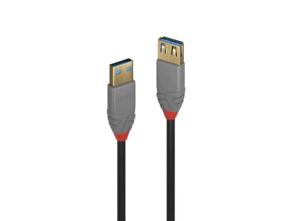 Lindy 36761, 1 m, USB A, USB A, USB 3.2 Gen 1 (3.1 Gen 1), 5 Gbit/s, Svart