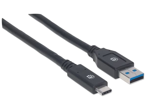 Manhattan 354981, 3 m, USB C, USB A, USB 3.2 Gen 1 (3.1 Gen 1), 5 Gbit/s, Sort