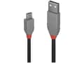 Miniatyrbild 5 av 5: Lindy 36731, 0,5 m, USB A, Micro-USB B, USB 2.0, 0,48 Gbit/s, Svart, Grå