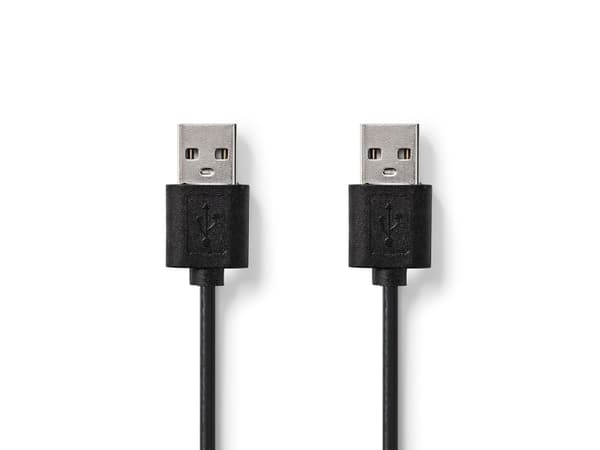 Nedis - USB-kaapeli - USB (uros) - USB (uros) - USB 2.0 - 2 m - musta