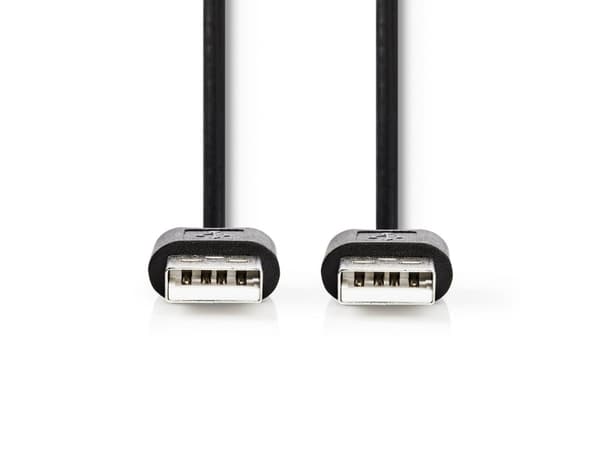 Nedis - USB-kaapeli - USB (uros) - USB (uros) - USB 2.0 - 2 m - musta