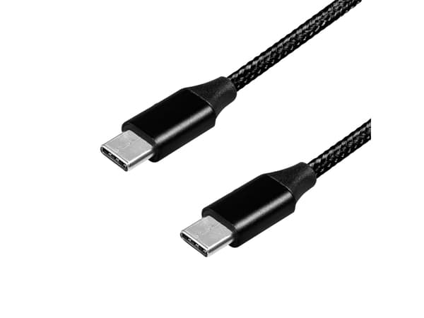 LogiLink CU0154, 1 m, USB C, USB C, USB 2.0, Svart