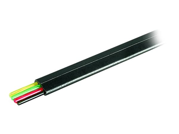 DELTACO MD-14S - Telefonkabel i bulk - 100 m - platt - svart