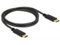 Miniatyrbild 3 av 5: Delock - USB-kabel - 24 stift USB-C (han) till 24 stift USB-C (han) - USB 2.0 - 5 A - 1 m - sort