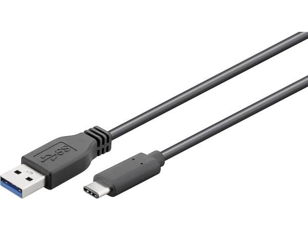 Goobay 67999, 0,5 m, USB A, USB C, USB 3.2 Gen 1 (3.1 Gen 1), 5 Gbit/s, Svart