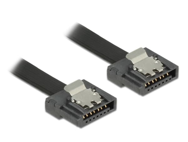 DeLOCK 83838, 0,1 m, SATA III, SATA 7-pin, SATA 7-pin, Uros/uros, Musta