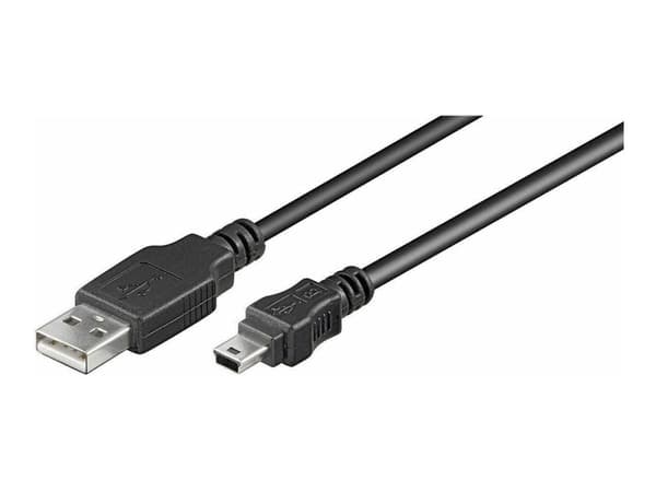 MicroConnect - USB-kabel - USB (han) til mini-USB typ B (han) - USB 2.0 - 10 m - sort