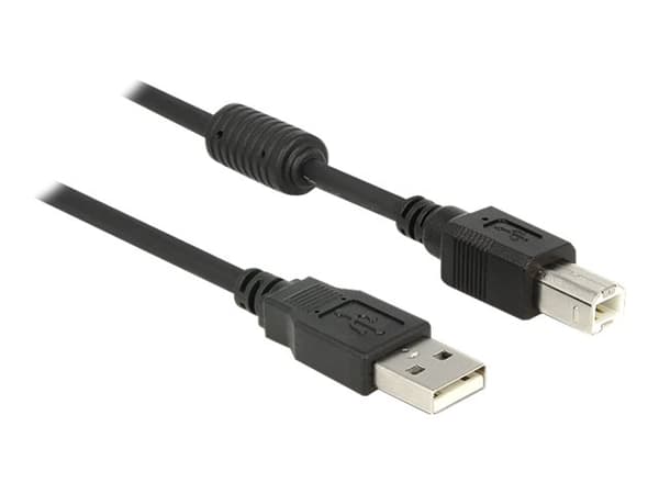 Delock - USB-kabel - USB-type B (hann) til USB (hann) - USB 2.0 - 1 m - svart