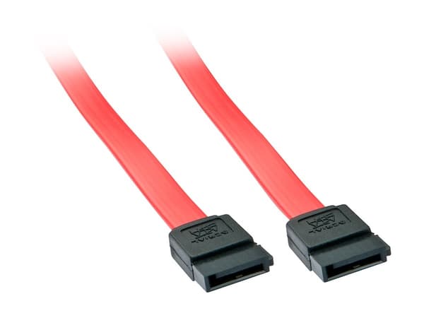 Lindy - SATA-kabel - Serial ATA 150/300/600 - SATA til SATA - 50 cm - rød