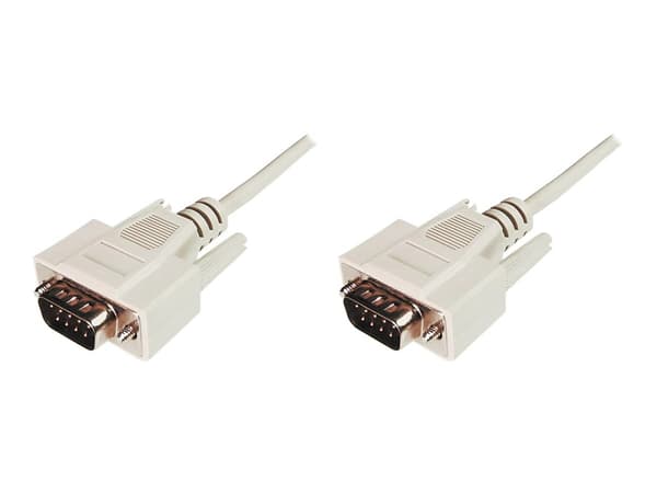 ASSMANN - Sarjakaapeli - DB-9 (uros) - DB-9 (uros) - 2 m - muotoiltu, sormiruuvit - beige