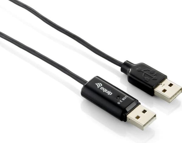 Equip 133339, 1,8 m, USB A, USB A, USB 2.0, Hane/Hane, Svart